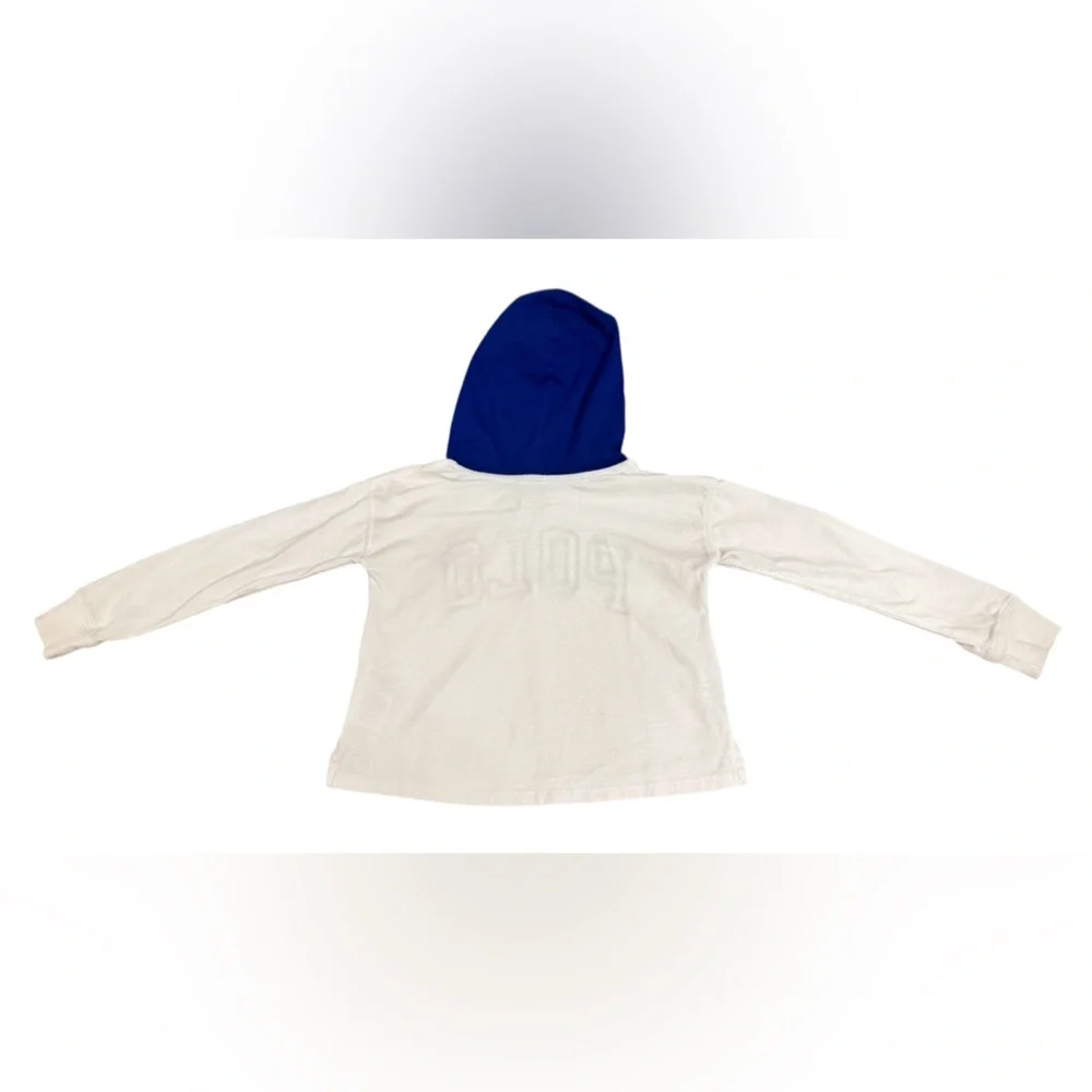 KIDS' EMBROIDERED COTTON SWEATER IN DECKWASH WHITE SZ 5